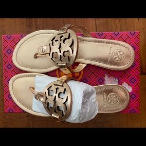 Tory Burch Miller Flip Flop Sandals 8.5 Rose Gold